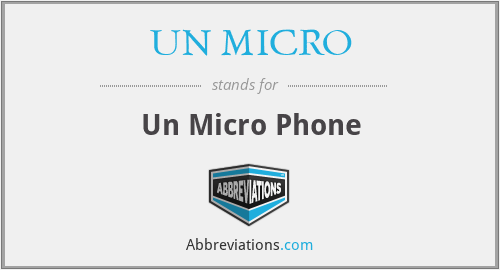 UN MICRO - Un Micro Phone